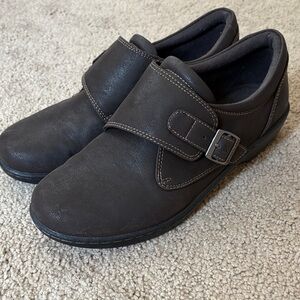 Eastland Dark Brown Leather Buckle Loafers